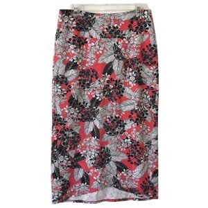 J. Jill Floral Skirt in Pink and Black